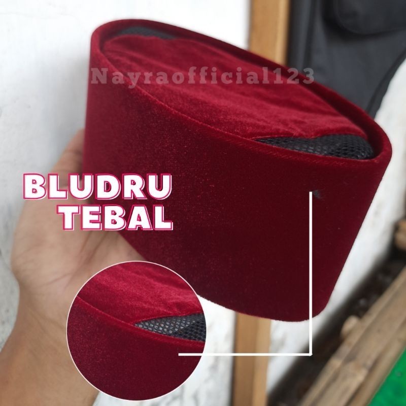 Peci merah maroon betawi peci betawi merah maroon bludru tebal berkualitas
