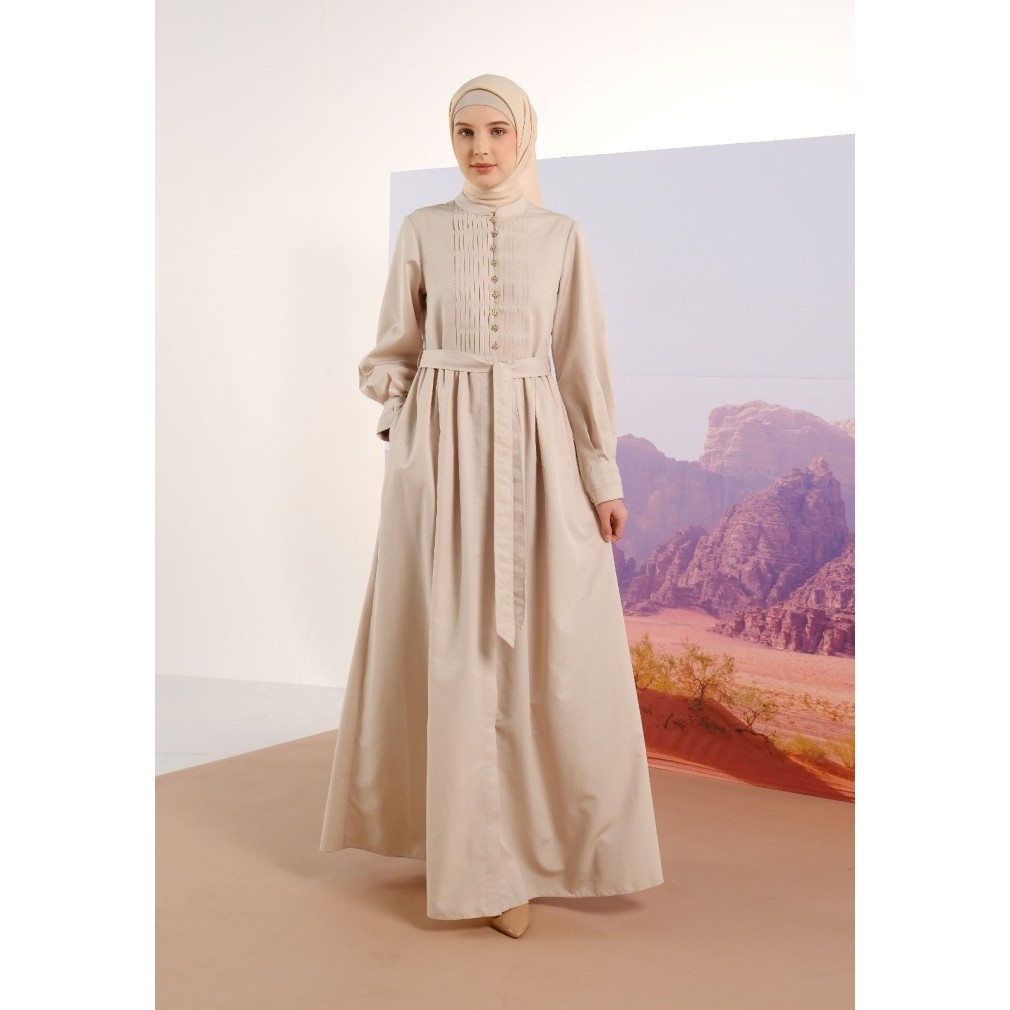 Shafira - Alejandra Dress - Cream | Gamis Panjang Muslim Wanita - L