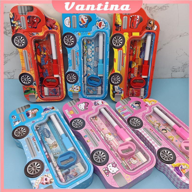 

Kotak Pensil Kaleng motif mobil / Pensil Case 2 Tingkat Karakter Lucu/Tempat Pensil Mobil Kaleng Set