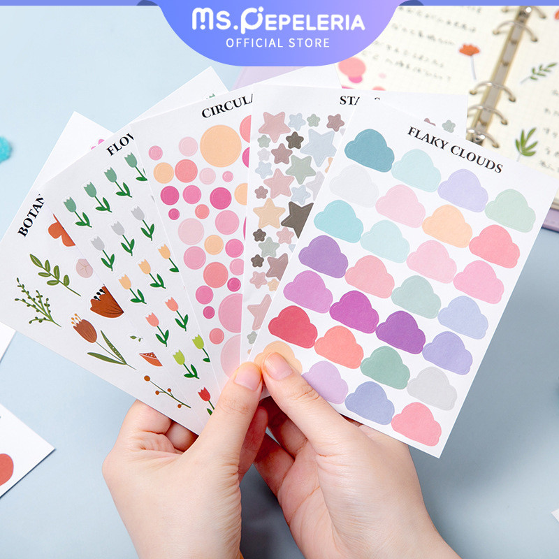 

Stiker Warna Untuk Dekorasi DIY/Ins datar stiker kartu seri stiker-Ms.Pepeleria