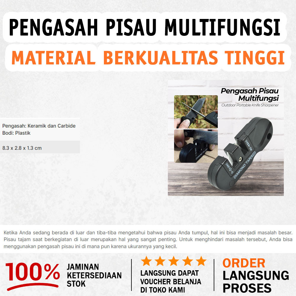 Pengasah Pisau Bahan Batu Keramik Dapat Mengasah Dengan Baik