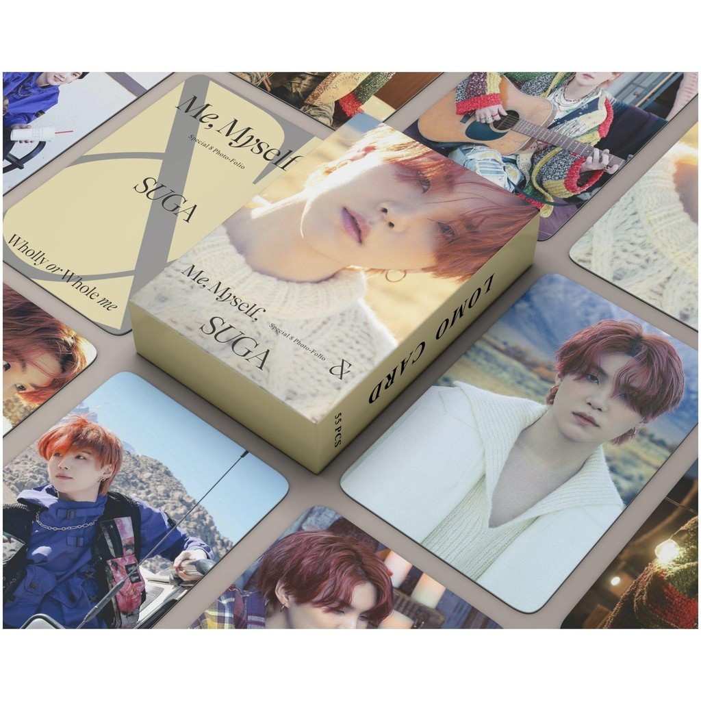 

[55pcs] PACK PHOTOCARD SUGA WHOLE ME WHITE LOMO CARD PHOTO CARD KPOP LOMOCARD KPOPERS PHOTOCARD