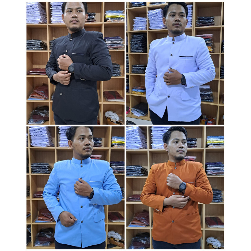 Jas Mandarin Jas Koko Polos Jasko Pria