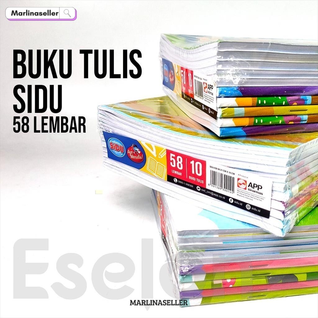 

10pcs Buku Tulis SIDU Garis 58lembar / 1pack Buku Tulis SIDU 58lembar MRL