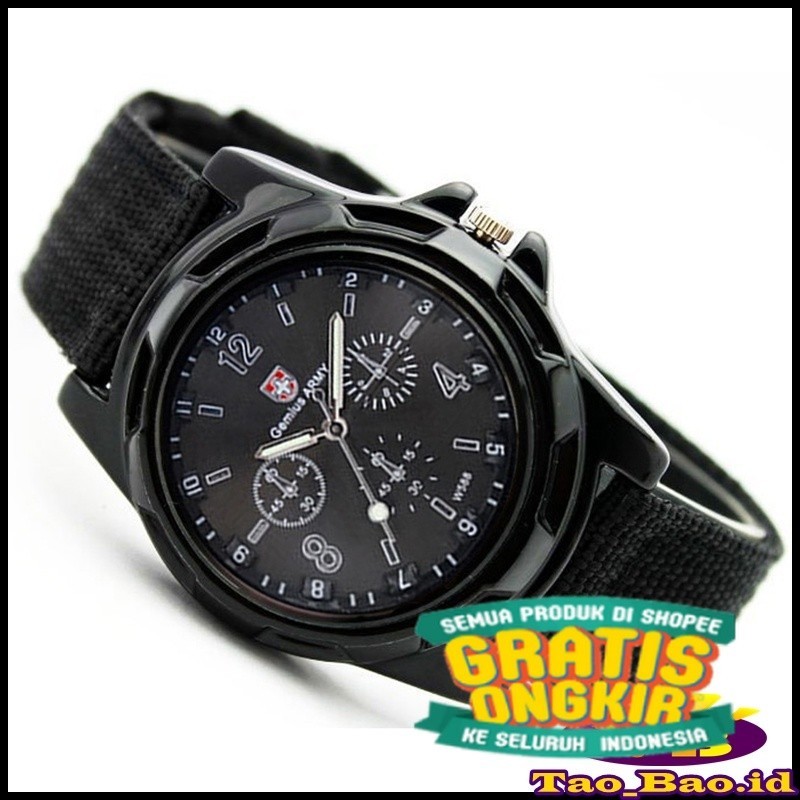 Jam Tangan Pria Militer Gemius Army Sport Swis Strap Rugged/ Produk Lokal