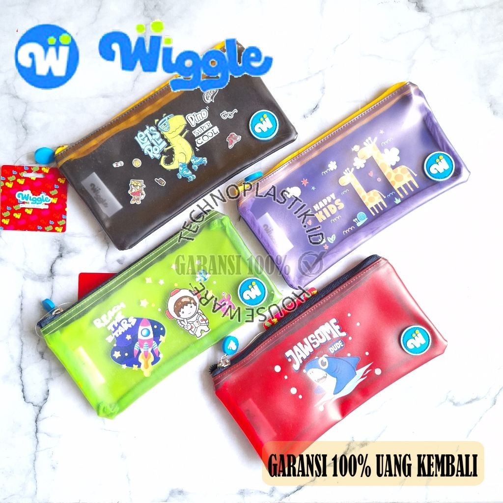 

WIGGLE Boy Mix Pencil Case / Tempat Pensil Karakter 4 Varian Motif Kombinasi Kain Dan Plastik