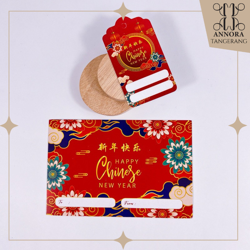 Annora Kartu Imlek + Tag Imlek / Chinese New year card + chinese new year tag / cny card cny tag