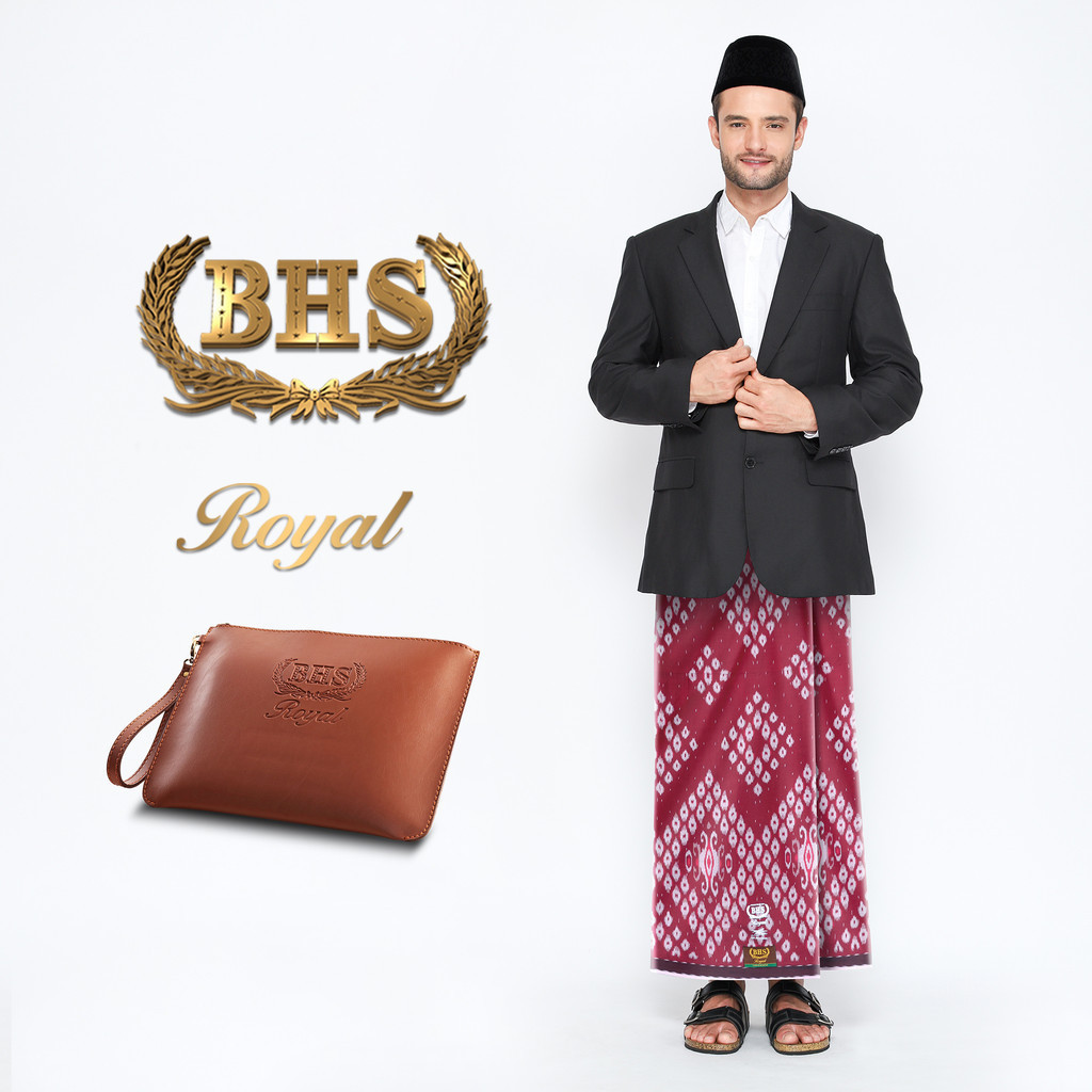 Sarung BHS Royal Gold Motif KWG Merah