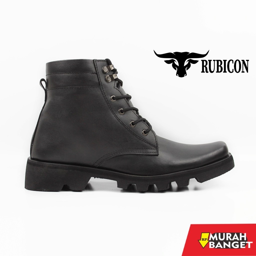 Sepatu pdh- SEPATU RUBICON PDH PDL POLISI POLRI TNI SECURITY RESMI JATAH FORMAL KULIT ASLI RESLETING