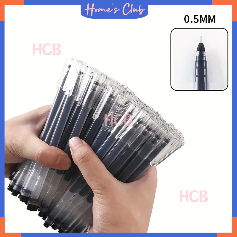 

HCB Pulpen Gel 0.5Mm / Pena Pulpen Bolpoin Gel Cair Tinta Hitam Biru / Alat Tulis Sekolah Kantor Pen Warna Warni