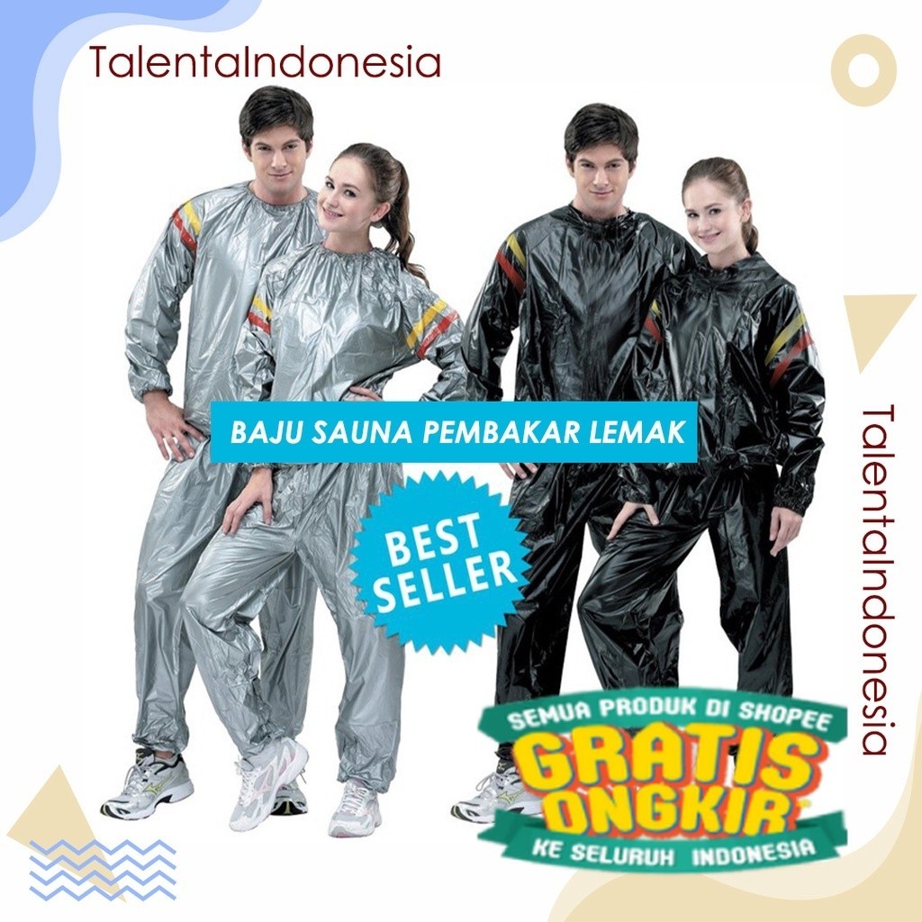 Sauna Suit Baju Olahraga Pembakar Lemak Jaket Olahraga Jumbo/ Best seller