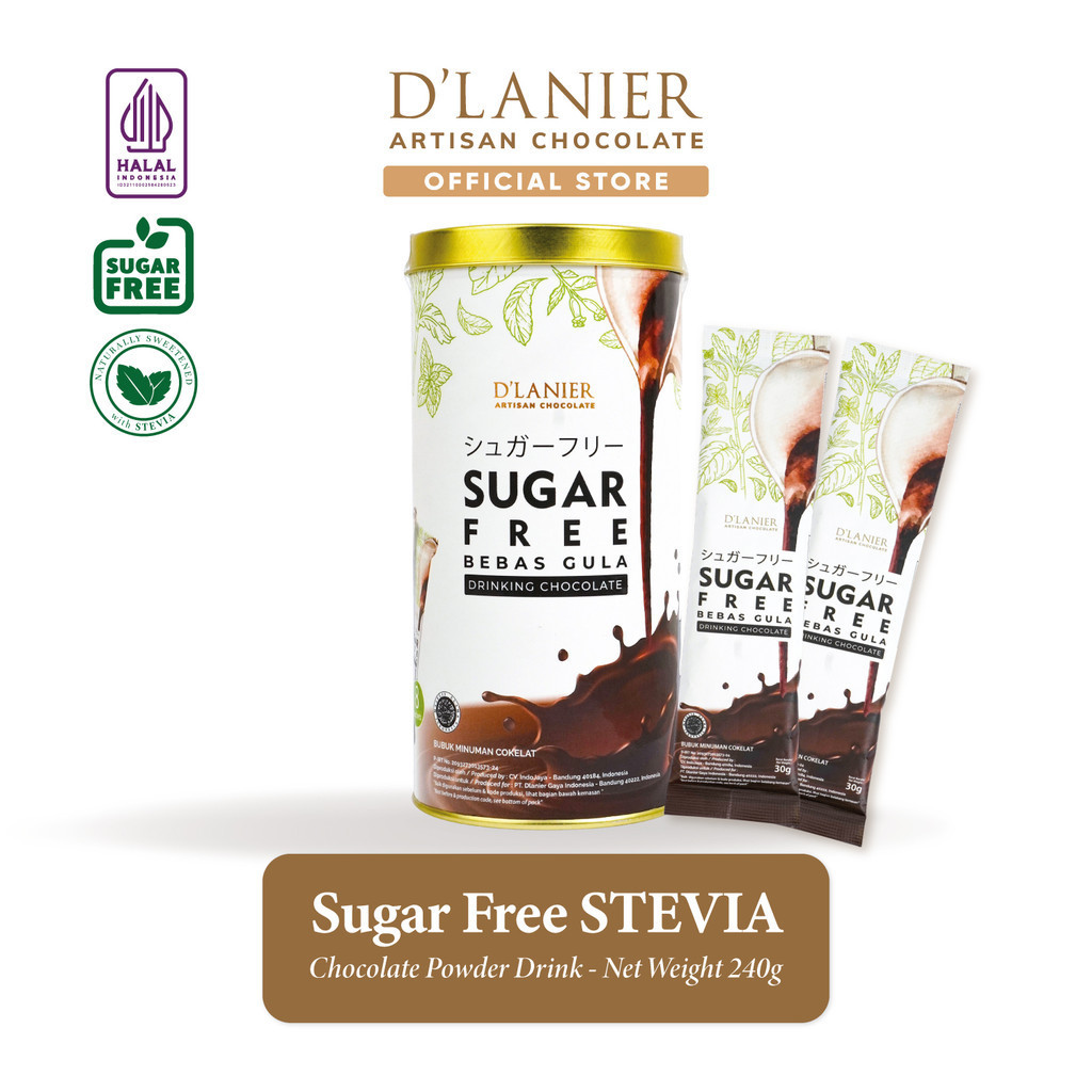 

D'Lanier Sugar Free Drinking Chocolate - Naturally sweetened with Stevia (8 sachets @ 30 gr)