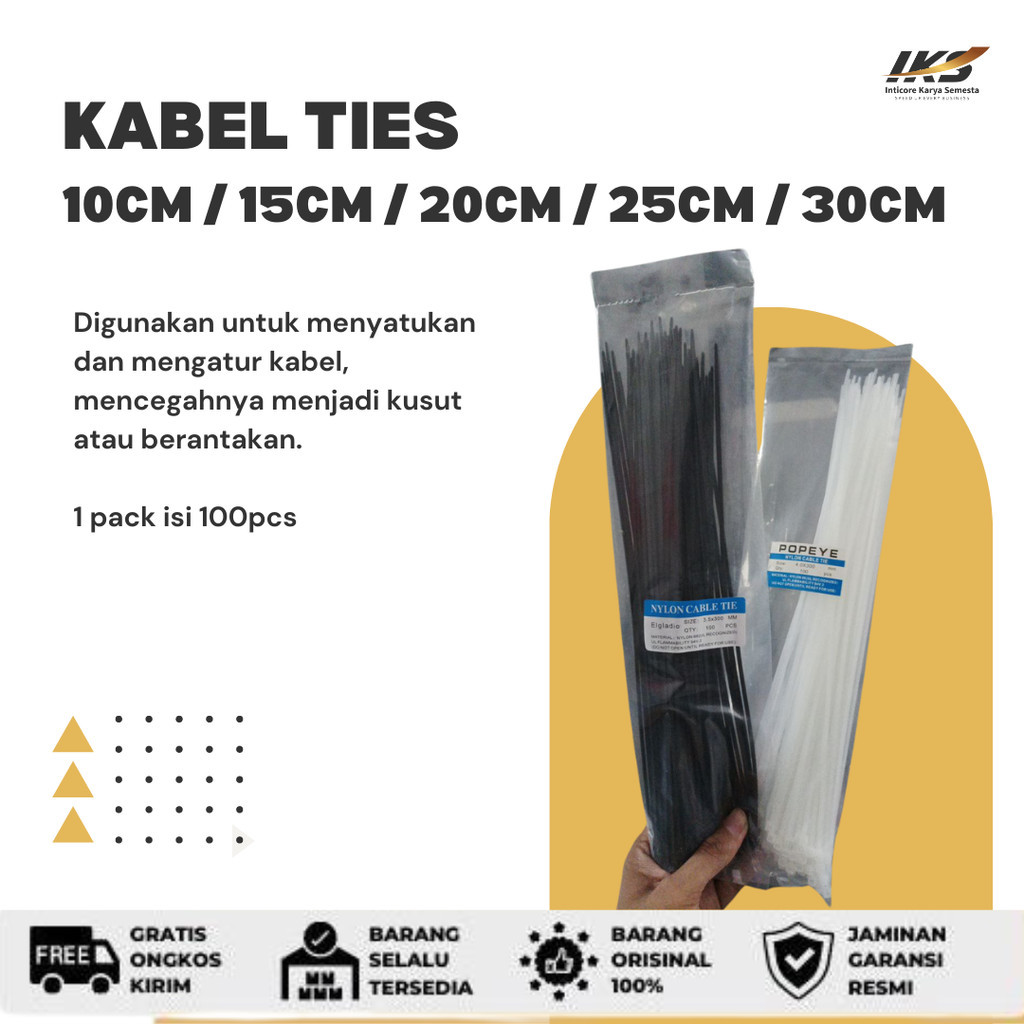 

Kabel Ties 10cm / 15cm / 20cm / 25cm / 30cm