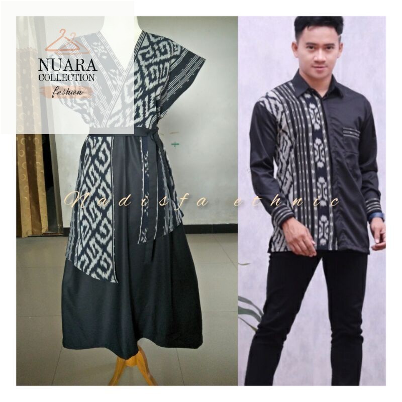 ready stok baju couple series dress ayamia tunik tenun kemeja panjang tenun etnik baju dress tenun s
