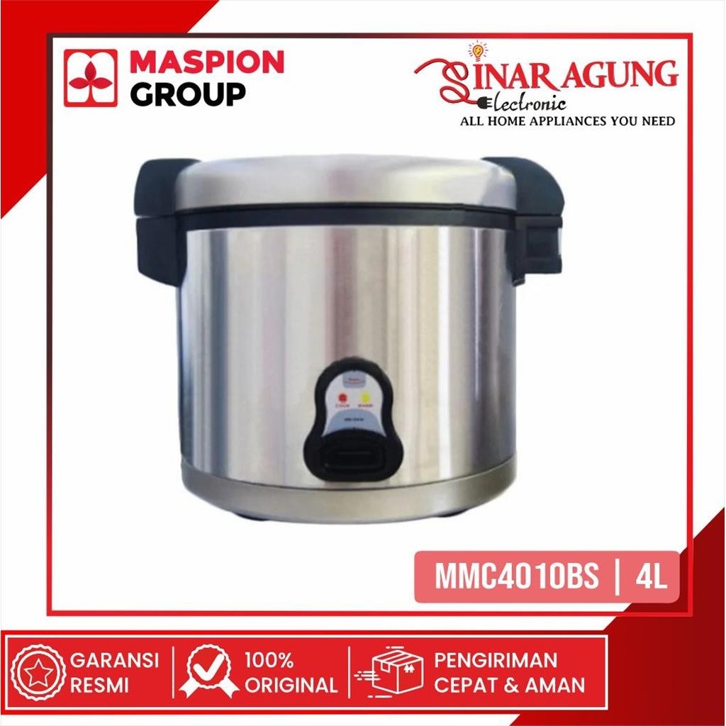 MASPION MMC4010BS / MMC-4010BS RICE COOKER 4 LITER - GARANSI RESMI