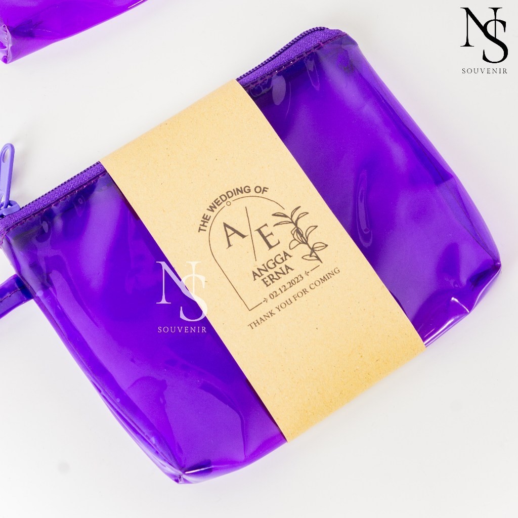 Souvenir pernikahan pouch jelly kapal besar kecil dompet mika transparan unik murah mika jelly pouch