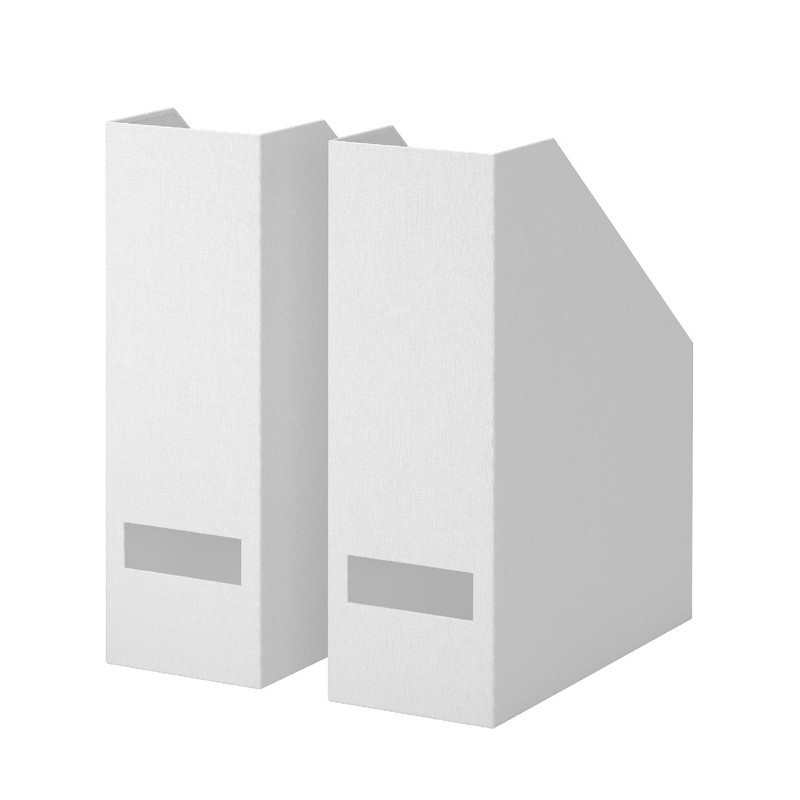 

TJENA File majalah file box organizer box set isi 2 pcs white putih minimalis tempat taruh wadah buku