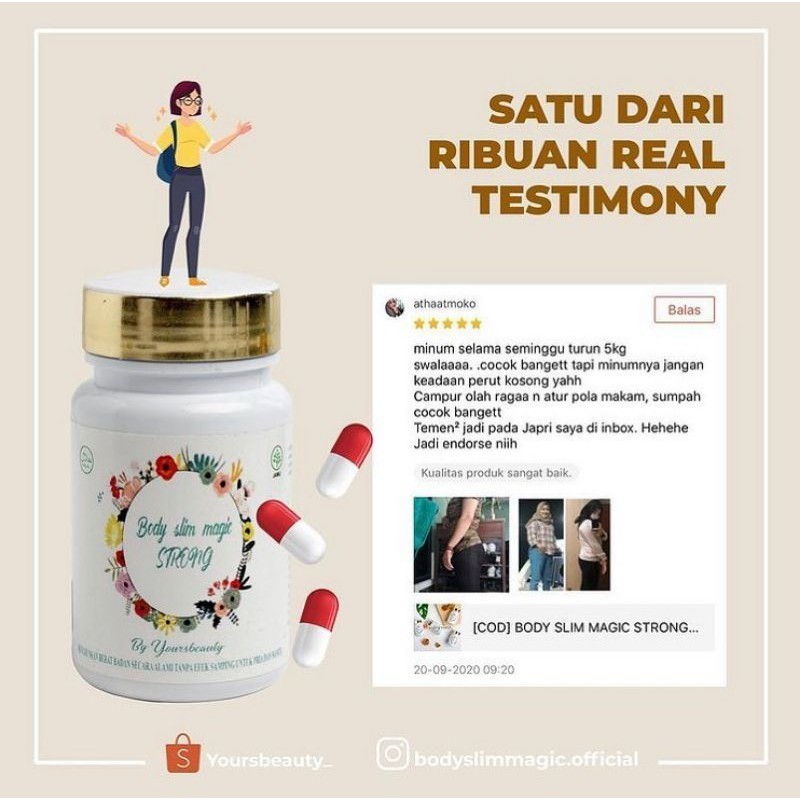 Body Slim Magic Strong Obat Pelangsing Original Herbal( Gratis Ongkir & COD )