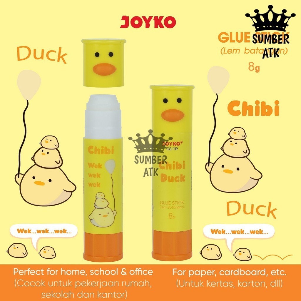 

Glue Stick Lem Batang Joyko GS-119 8gr Chibi Duck