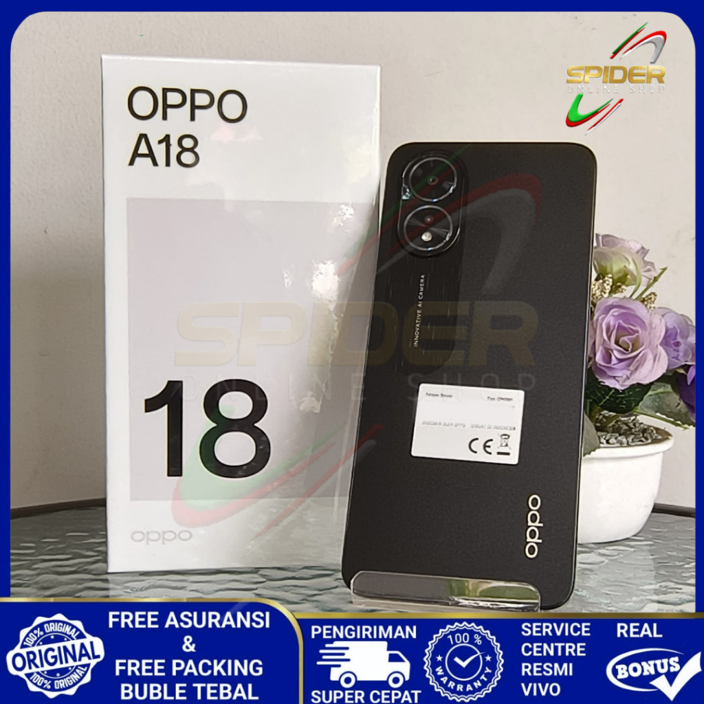 HP OPPO A18 RAM 4GB [ EXTENDED RAM 4GB ] ROM 128GB ORIGINAL