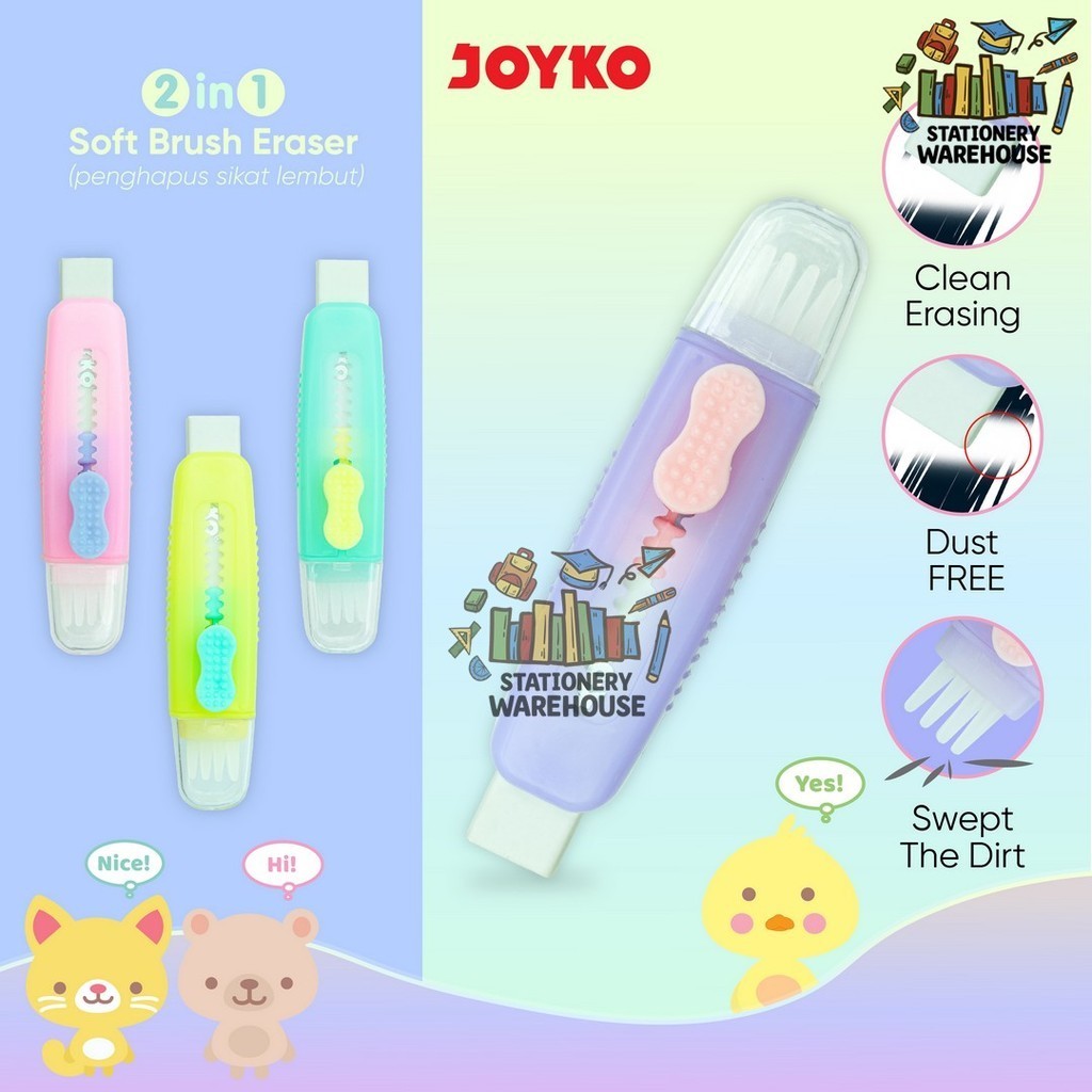 

Penghapus Eraser Joyko ER-145 2 In 1 Soft Brush Eraser