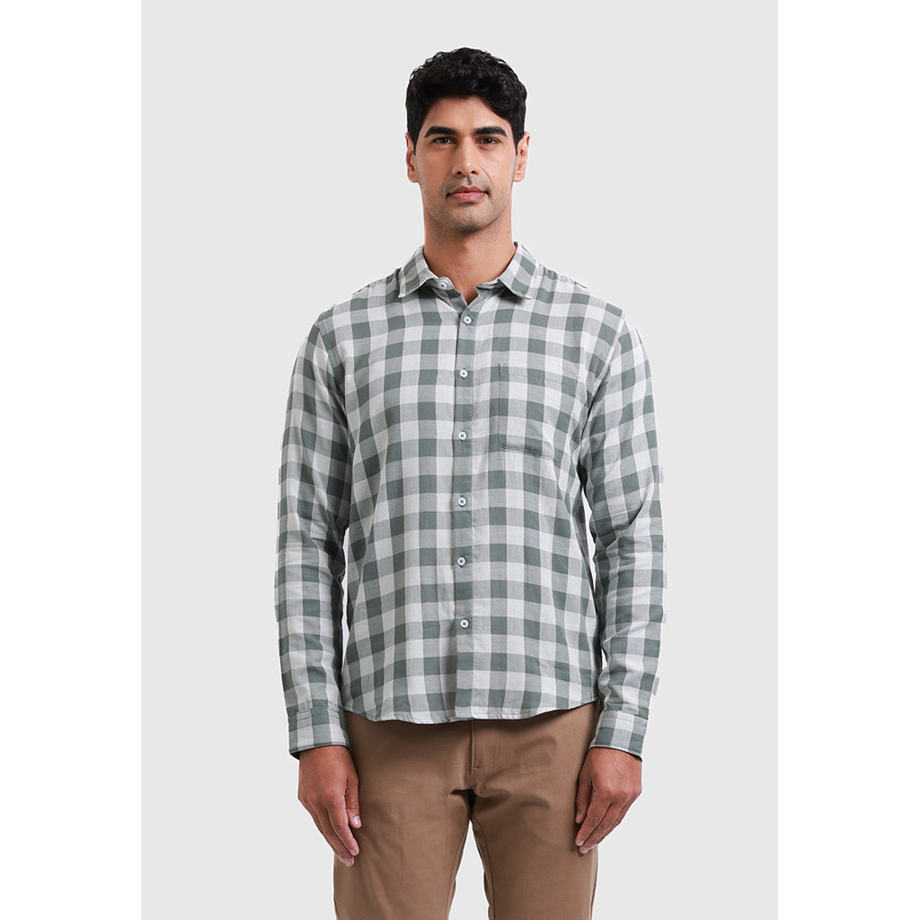 MOC Kemeja Lengan Panjang Pria GIBSON - OLIVE