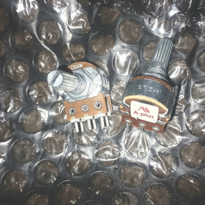 potensiometer stereo C500K APLUS potensio meter 500K 504 C504 A PLUS C F