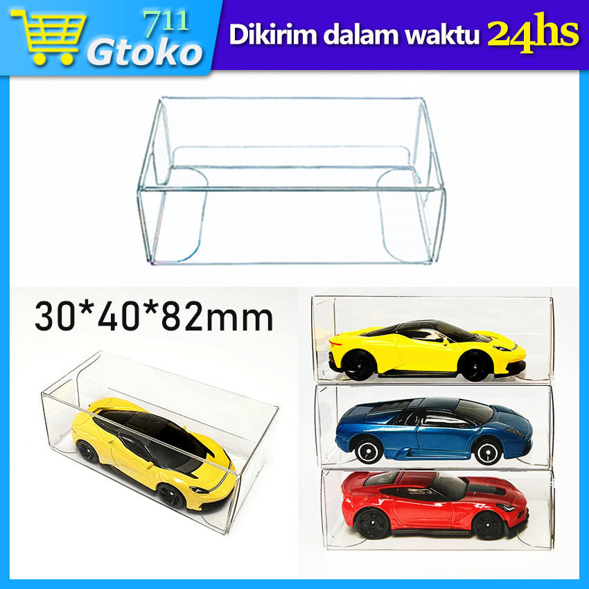 

Box Mika Bening Kotak Kado PVC Plastik Tempat Display Diecast 1:64 Anti Debu 30*40*82mm (Untuk Hotwheels)