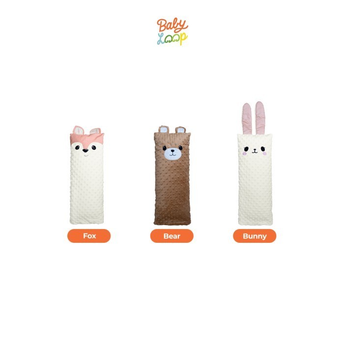 Guling Boneka - Buddy Pillow Minky Toddler - Baby Loop - Bunny, Cover Only