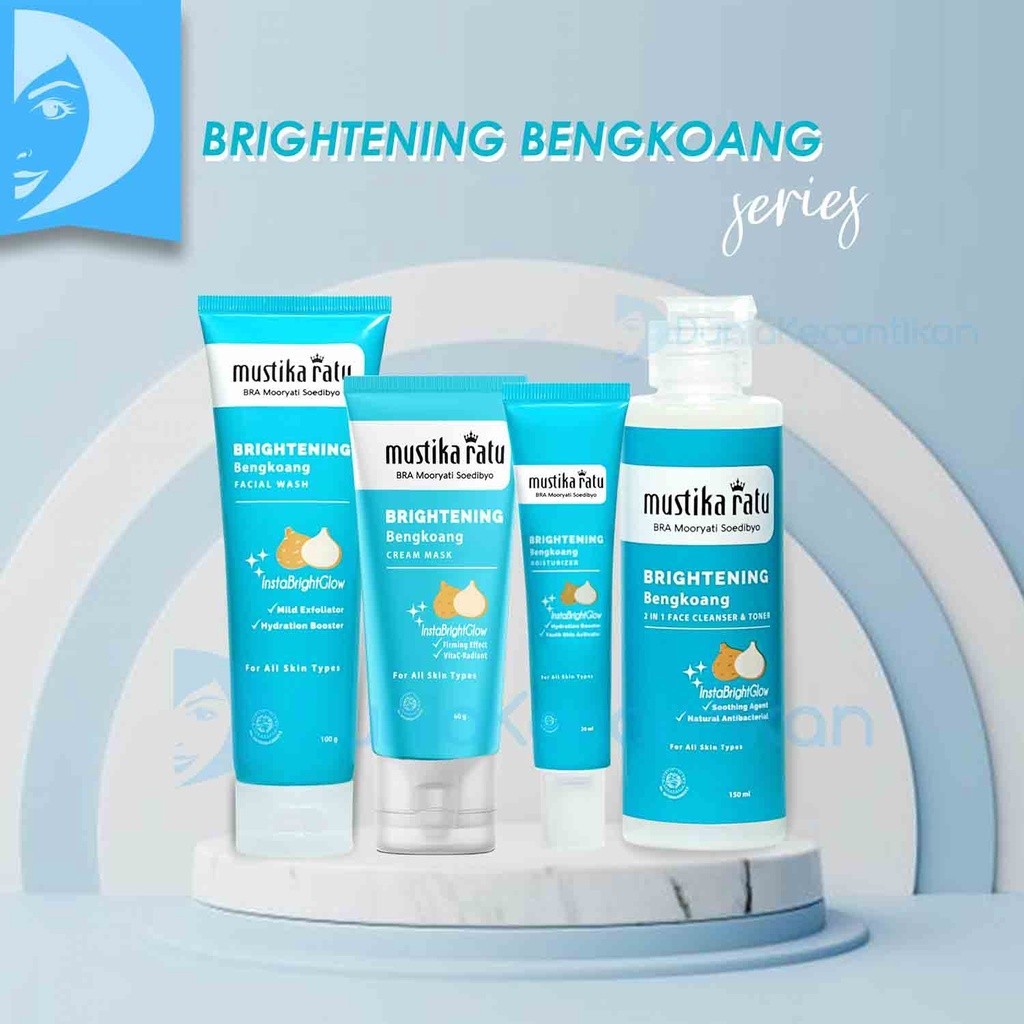 Mustika Ratu Brightening Bengkoang 2 in 1 Facial Cleanser Toner Face Wash Sabun Cuci Muka Cream Mask