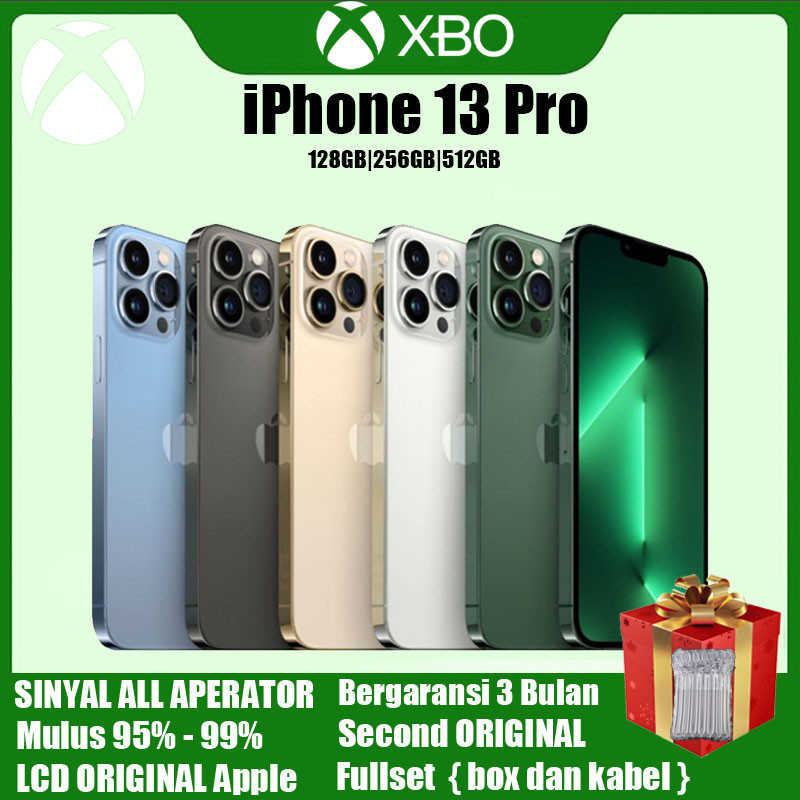 BIG PROMO iPhone 13 Pro  512GB/256GB/128GB Second BEKAS ORIGINAL 100% | MULUS NORMAL FULLSET Kondisi Perfect
