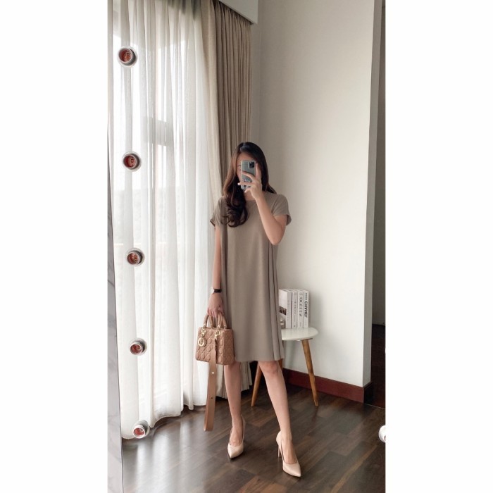 Terlaris ✨ -RUSSEL DRESS - Taupe