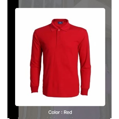 KAOS POLO SHIRT LENGAN PANJANG KERAH POLOS BAJU PRIA WANITA WANGKY UNISEX UKURAN WARNA HITAM PUTIH C