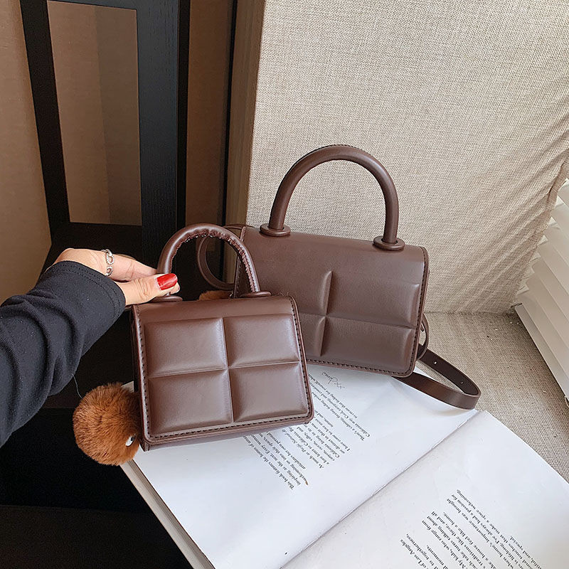 Aroana Bag Tas Selempang Kotak Mini Wanita Tas Coklat  Tas Niche Baru Tas Persegi Kecil