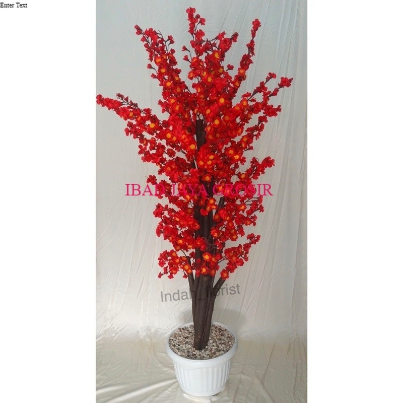 Pohon Hias Sakura Besar 160cm  Pink/ Ungu/ Merah Artificial Bunga Plastik Sakura Jepang Ukuran Besar