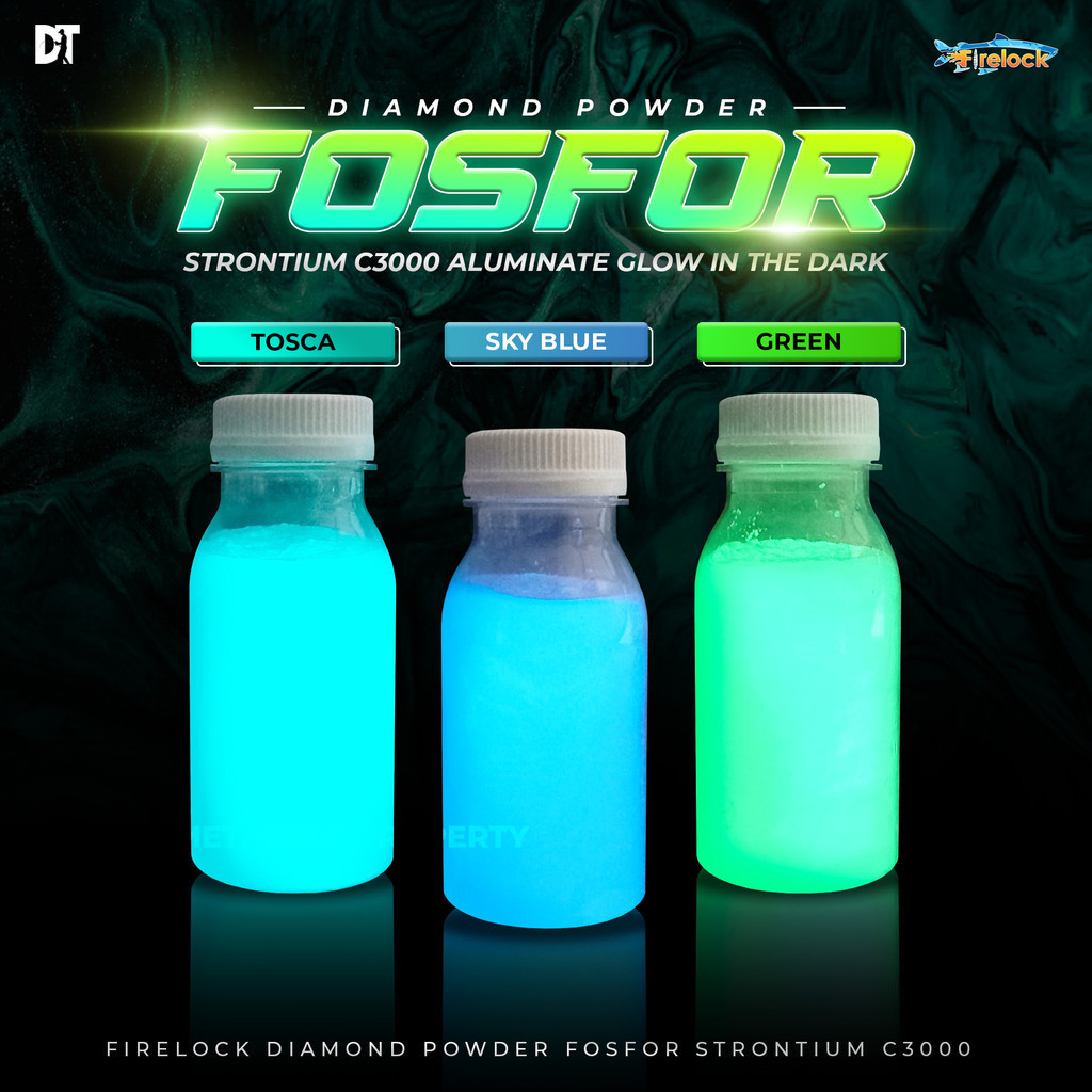 FOSFOR FIRELOCK DIAMOND POWDER | BUBUK POSFOR GLOW IN THE DARK  | 10 25 50 GRAM | BUBUK GID STRONTIU