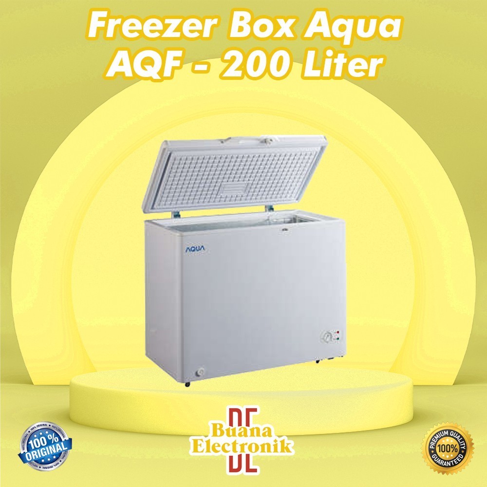 PROMO BIG SALE AQUA AQF 200 W CHEST FREEZER BOX  200 LITER ORIGINAL