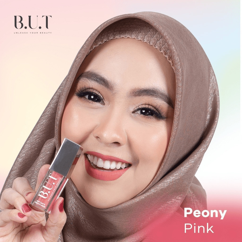 B.U.T Peony Pink Soft Matte Creamy Liquid Lipcream BUT Lip Cream Transferproof Drinkproof