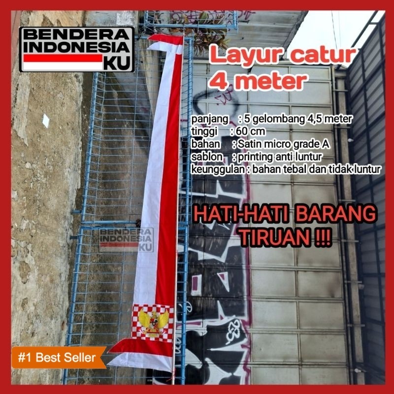 umbul umbul 4meter garuda / umbul merah putih