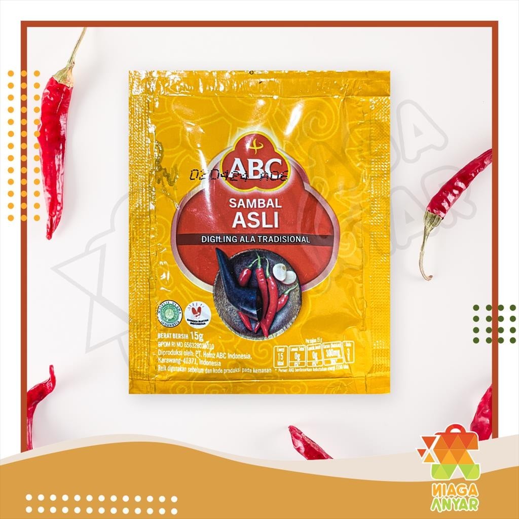 

NA ABC Saus Sambal Asli Sachet Satuan / Saos Cabe Cabai Abc Lebar Saset Sashet Lebar