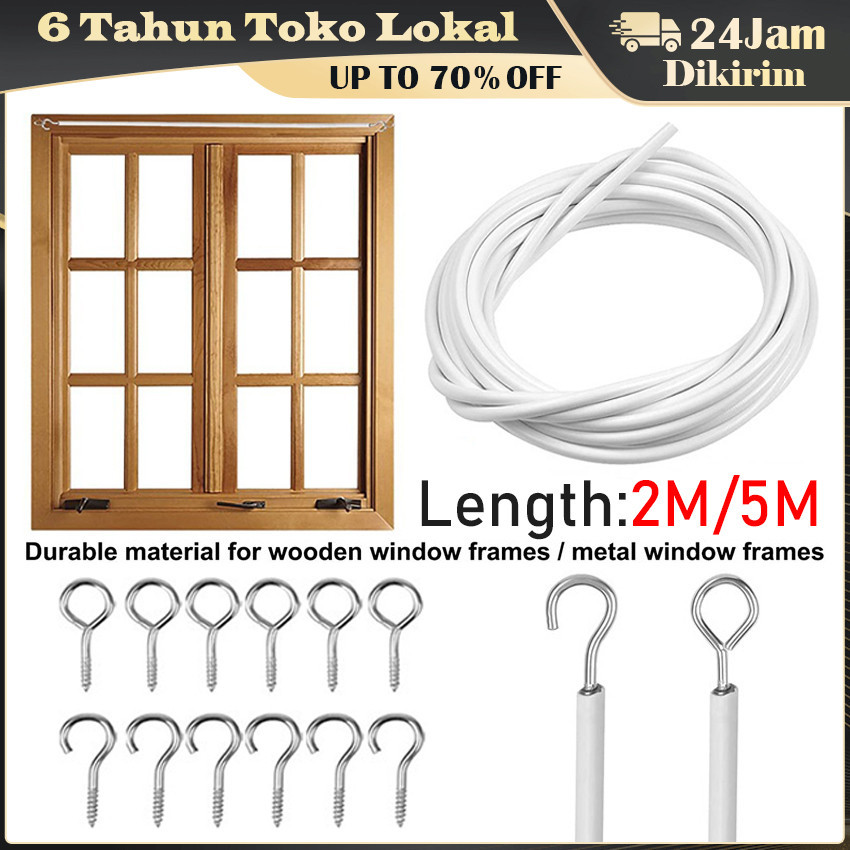 2/5Meter Kawat Spiral Gorden Kolong Dapur / Tali Gorden Dapur Masbagus / Kawat Spiral Kawat Tirai Go