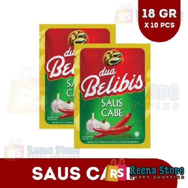 

SAUS CABE DUA BELIBIS SACHET 18GR X 10PCS CHILI SAUCE - Reena Store
