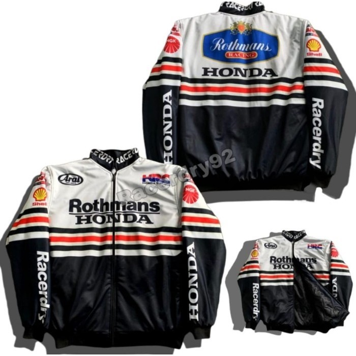 DISKON- jaket motor Nascar Honda Rothmans Racerdry original - Honda Rothmans, L
