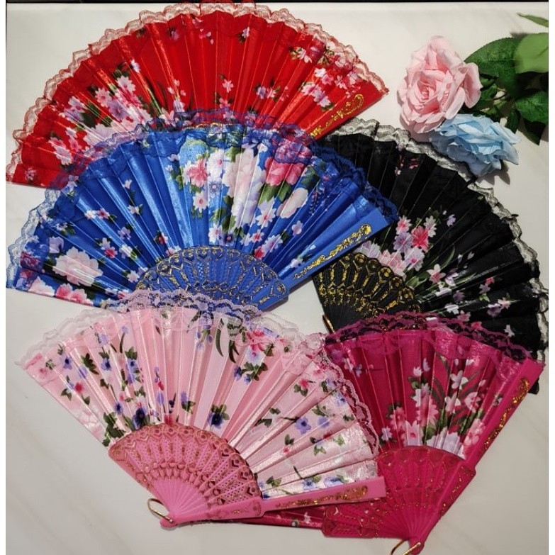 KIPAS TANGAN LIPAT / KIPAS TANGAN BUNGA RENDA / KIPAS TANGAN JEPANG / KIPAS SATIN / KIPAS TANGAN SOU