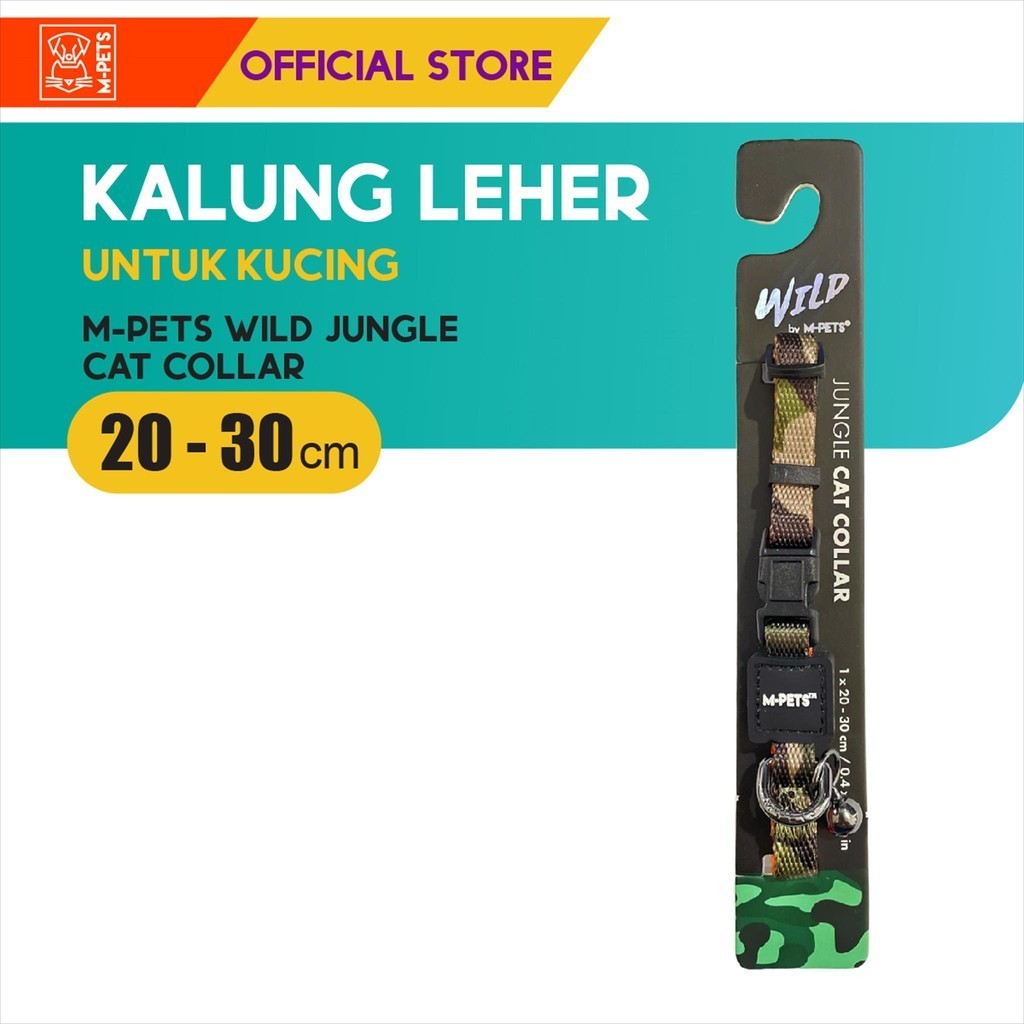 Kalung Kucing dengan Lonceng Motif Hutan Liar