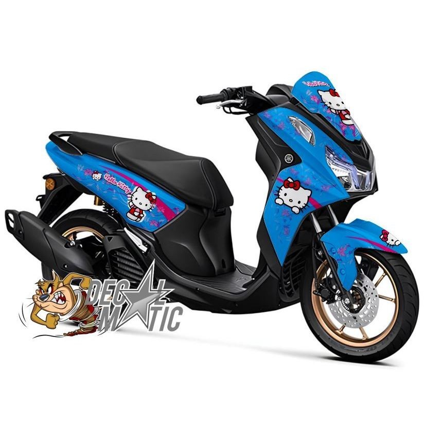 Stiker Lexi LX 155 Full Body Decal Full Body Motor Yamaha Lexi LX 155 New - Hello Kitty 1