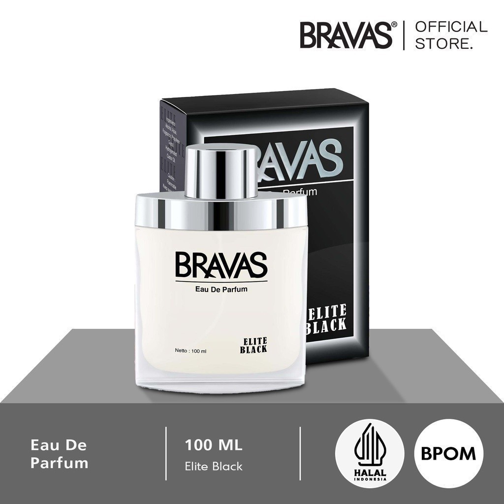 BRAVAS Parfum Pria ELITE 100 ML Eau De Parfum HALAL Perfume Spray Besar Lelaki EDP Ori