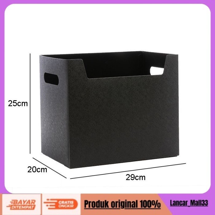 

TERJANGKAU Foldable Box Storage Buku Tempat Penyimpanan Aesthetic - BLACK