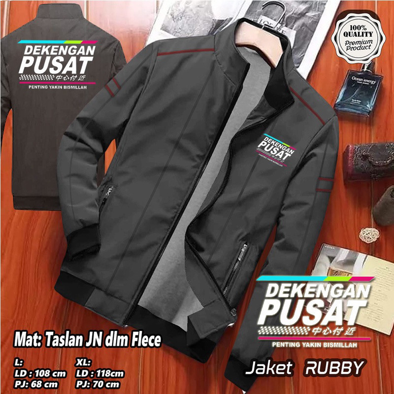 JAKET DEKENGAN PUSAT / JAKET KEREN / JAKET WINTER RUBBY BAHAN TASLAN ZN