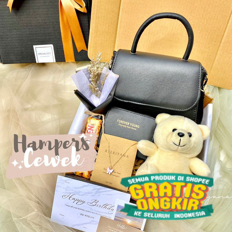 HAMPERS CEWEK KADO ULANG TAHUN WANITA HAMPERS HADIAH WISUDA GIFT BOX ULTAH PAKET KADO WISUDA GRADUAT
